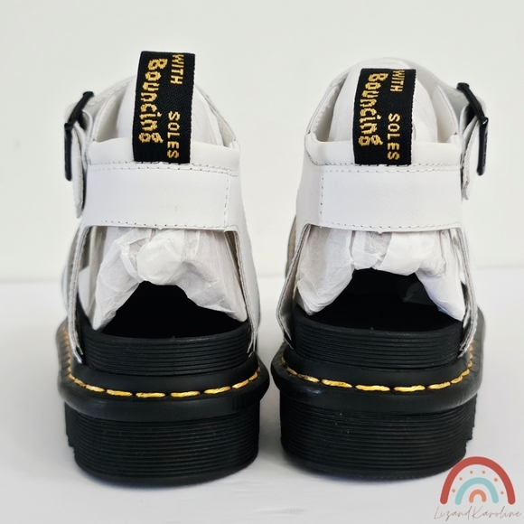 New! Dr. Martens Blaire White Leather Strap Sandals EU 38 - Picture 12 of 16